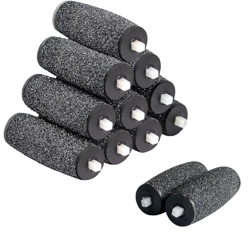 Lot de 12 Rouleaux de Remplacement, Extra Rugueux Pierre Ponce Recharge Rapeuse Electrique, Rouleaux Pied Compatible avec Scholl Velvet Smooth, pour Pedicure...