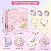 10Pcs Musical Unicorn Jewelry Box for Girls Toys for Age 3, 4, 5, 6, 7, 8 Jewelry Set Kids with Spinning Musical Unicorn Box Birthday Gifts for Toddler Necklace Bracelet Rainbow Pink Christmas Gift #2