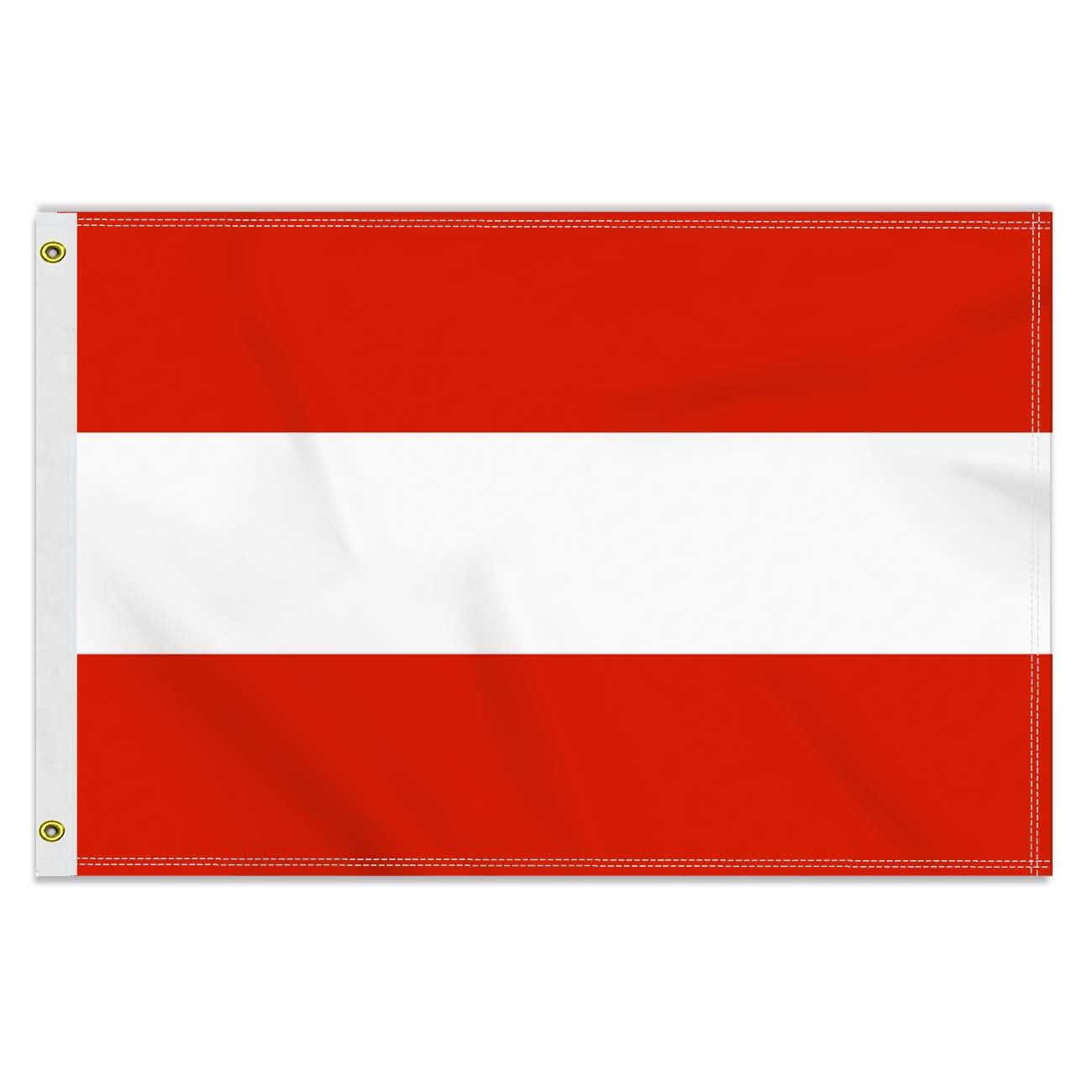 2×3 FT Austria Flag, Medium 60×90 CM 150D Austrian Outdoor Banner,Decor Garden With Brass Gromment