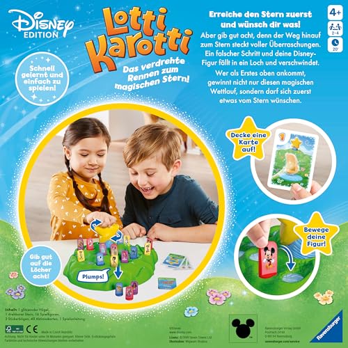 Ravensburger 24851 - Lotti Karotti Disney Edition, Adaption des bekannten Spiele-Klassikers mit Disney-Charakteren, unterhaltsames Wettlaufspiel für 2 bis 4 Kinder ab 4 Jahren – Bild 7