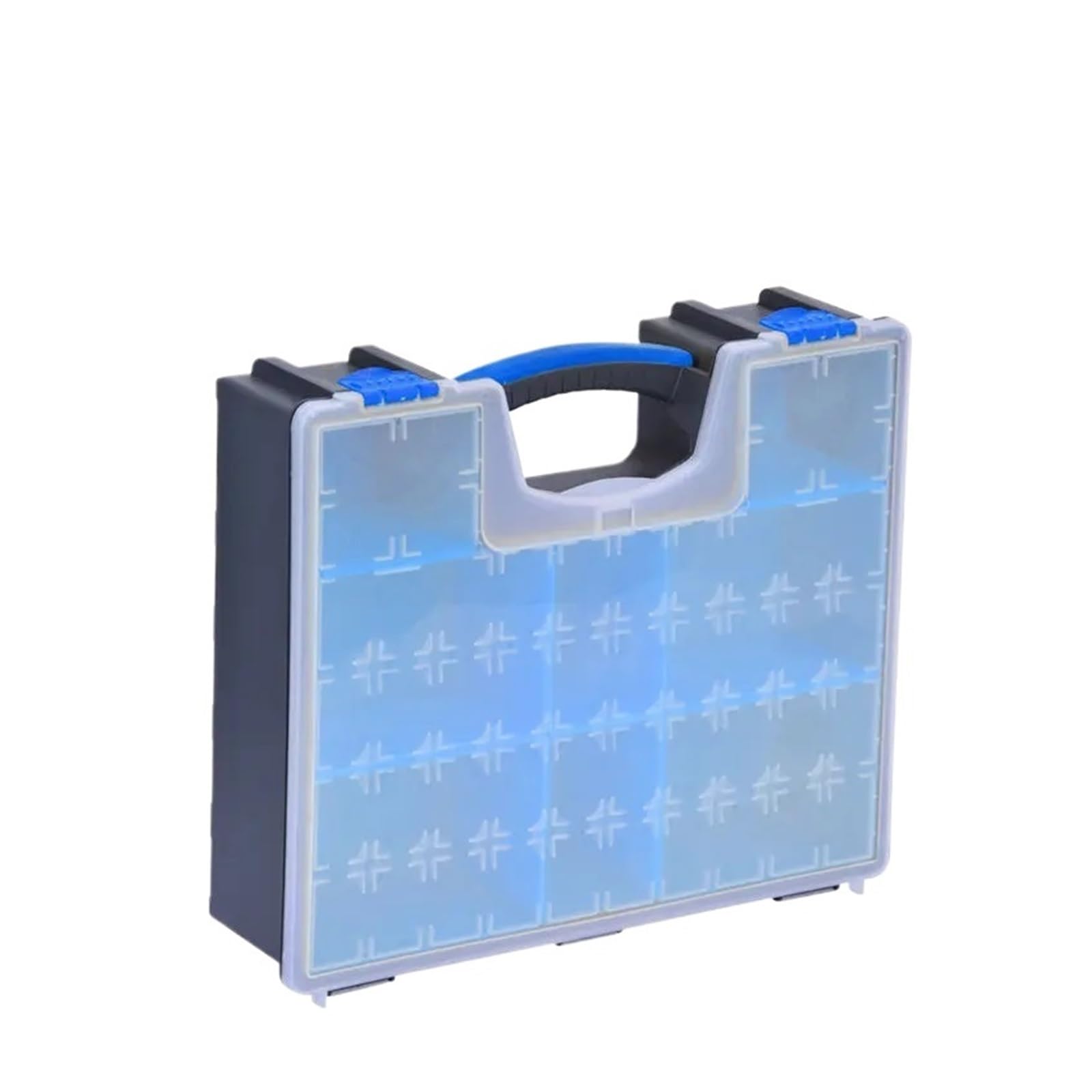 EMHSJSYVB Hardware Household Plastic Portable Toolbox Hydraulic Electrical Parts Box Finishing Storage Tools(16.5-inch-BLUE)