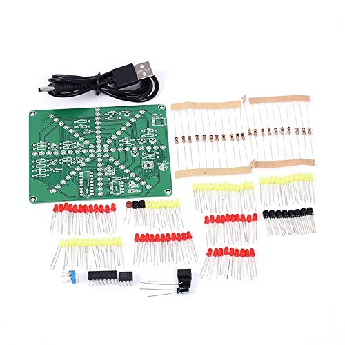 Kits de Luces Electrónicas para Bricolaje, LED Bricolaje Kits , Tablero de Práctica de Soldadura, 73 LED Flash Rojo Amarillo, PCB Conjunto de Circuitos Entrenamiento