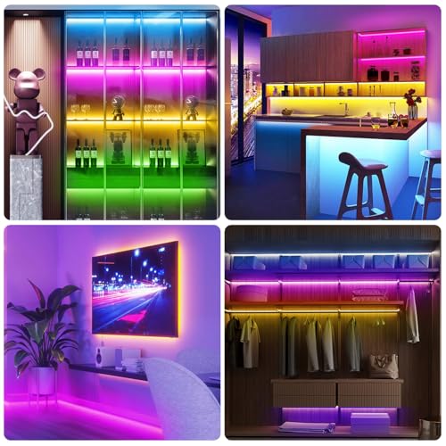 dalattin Led Lights for Bedroom 110FT (1 Roll),Led Smart Strip Lights with App Control Remote Control, RGB LED Light Strips,Music Sync Color Changing Room Decoration Party,Halloween Décor - Image 7