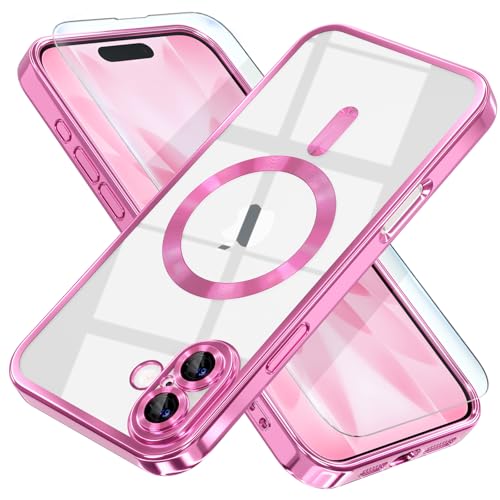 Image of Misea Magnetic for iPhone 17 Case Compatible with MagSafe Hot Pink