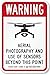 Texas Drone Liability Warning Sign: Aerial Photography And Use Of Sensors Beyond This Point. Texas Gov Code - §§ 423.002-004 Metal Sign 12 x 16 Inches – Warning for Wall or Fence