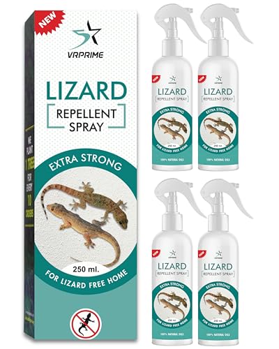 Image of VRPRIME Lizard Repellent for Home Spray Pest Control | Made with Plants Oil, Natural Non Toxic, Irritant-Free, Chemical-Free | Baby Safe Plant Safe (250 ML) (Peppermint) (Pack of 4)