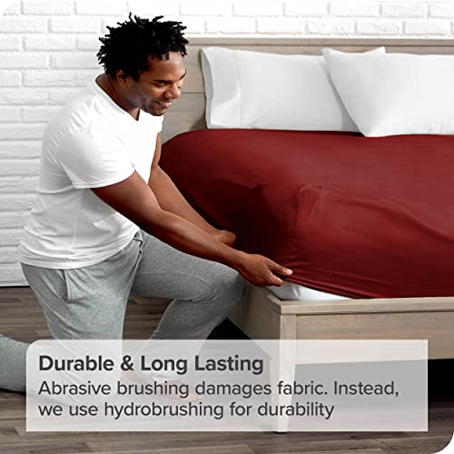 Bare Home Fitted Bottom Sheet Super King Size, Premium 1800 Ultra-Soft Microfibre Sheet, Wrinkle Free, Deep Pocket - Image 3