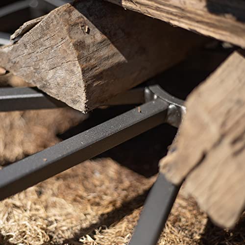 Titan Great Outdoors 28" Wagon Wheel Fire Grate, Decorative Wood Burning Lifted Grate Pit #TOP6