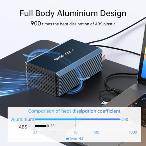 Image of ACASIS 2 Bay External Hard Drive RAID Enclosure for 2.5 /3.5 inch SATA HDD /SSD with USB 3.0,Support RAID 0 /1 /JBOD /SPAN,Max 6Gbps Under UASP,36TB Capacity Raid Enclosure