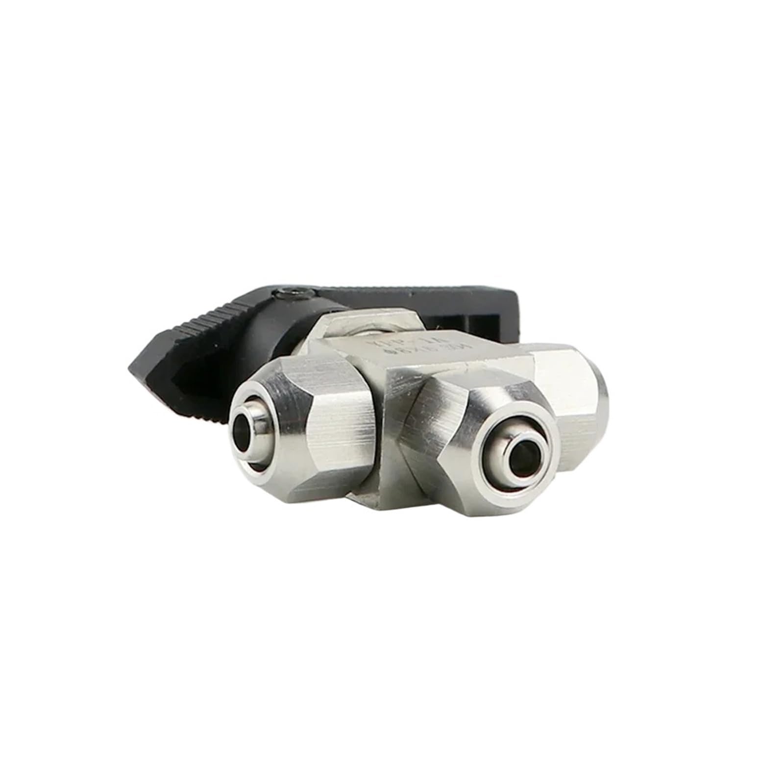 Qucik Twist Fit 6 8 10 12 mm OD PU rura wąż powietrza trójdrożny zawór kulowy L port 304 stal nierdzewna woda gaz olej opałowy (10 x 8 mm)
