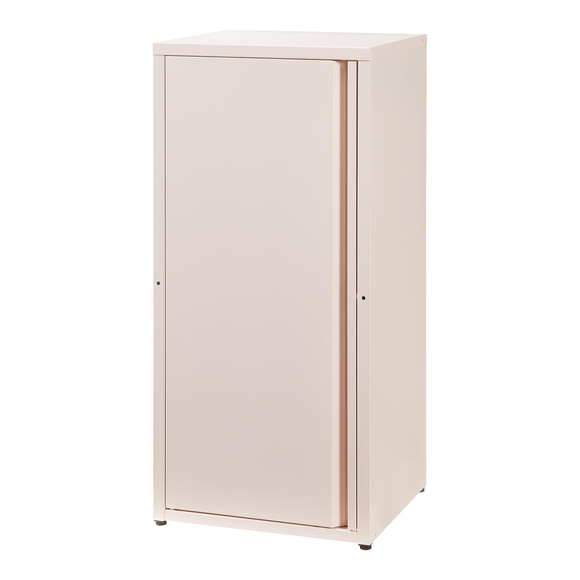 [en.casa] Armario de Oficina Burlöv Archivador de Estudio con 2 Estantes Regulables en Altura Mueble de Oficina con 1 Puerta y 3 Compartimentos Acero 88 x 40 x 35 cm - Rosa