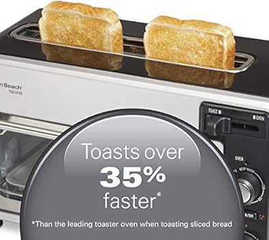 hamilton beach toastation 2 slice toaster and countertop toaster oven