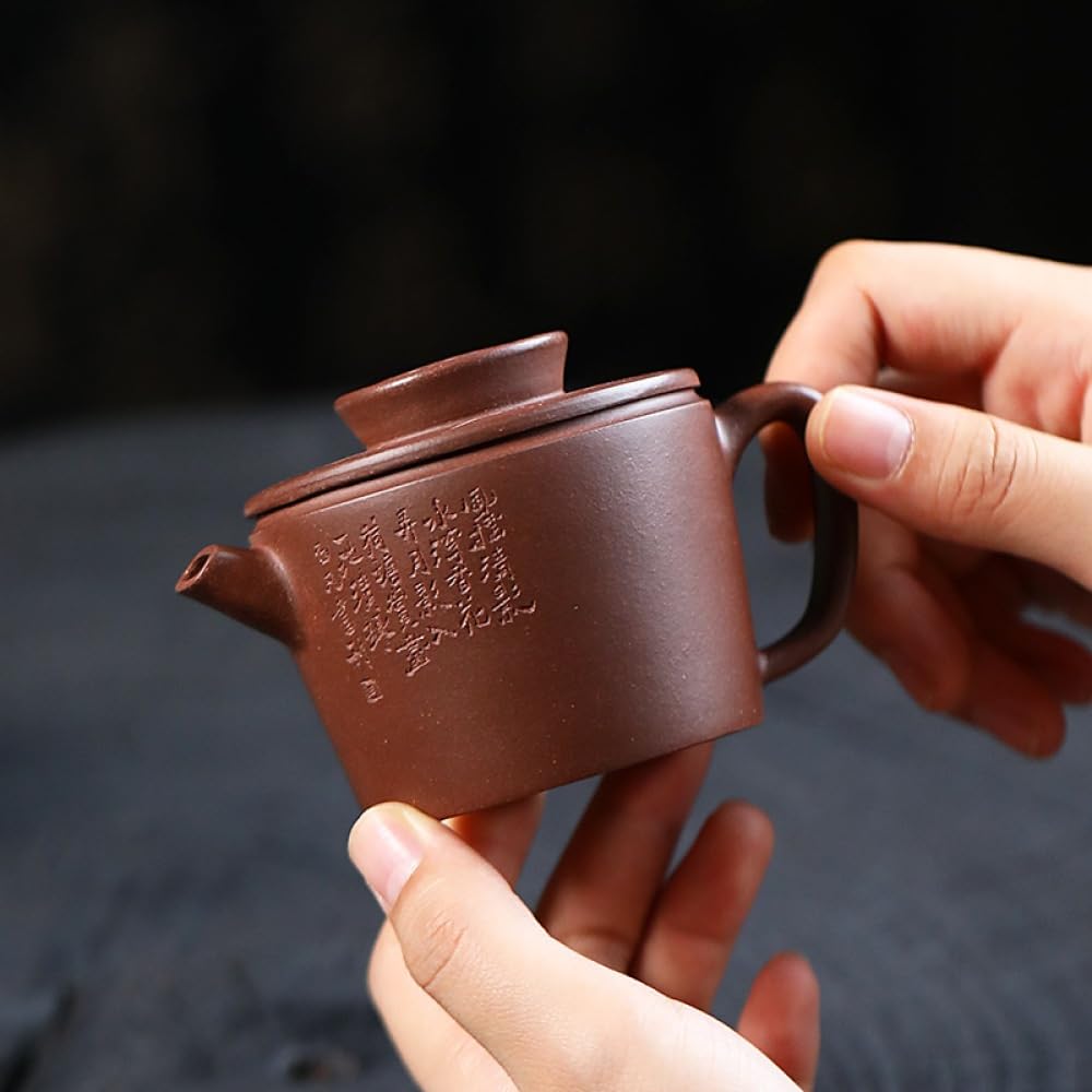 Tetera China de Arena Morada, Tetera Hecha a Mano de Barro Morado, Juego de té de Kung fu Divertido y Transparente