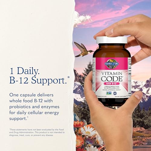 Garden of Life Vitamin Code Raw B-12 Methylcobalamin, Vegan, 30 Capsules | Vitamin B12 for Digestive, Metabolism, Energy Support - Formula with Probiotics and Enzymes, Non-GMO, Gluten-Free - image 7
