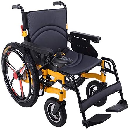 PINGJIA Silla de Ruedas eléctrica Plegable portátil Sillas de Ruedas eléctricas Silla eléctrica Ligera El Pedal y el reposabrazos se Pueden Levantar Batería de Plomo-ácido de 12 A