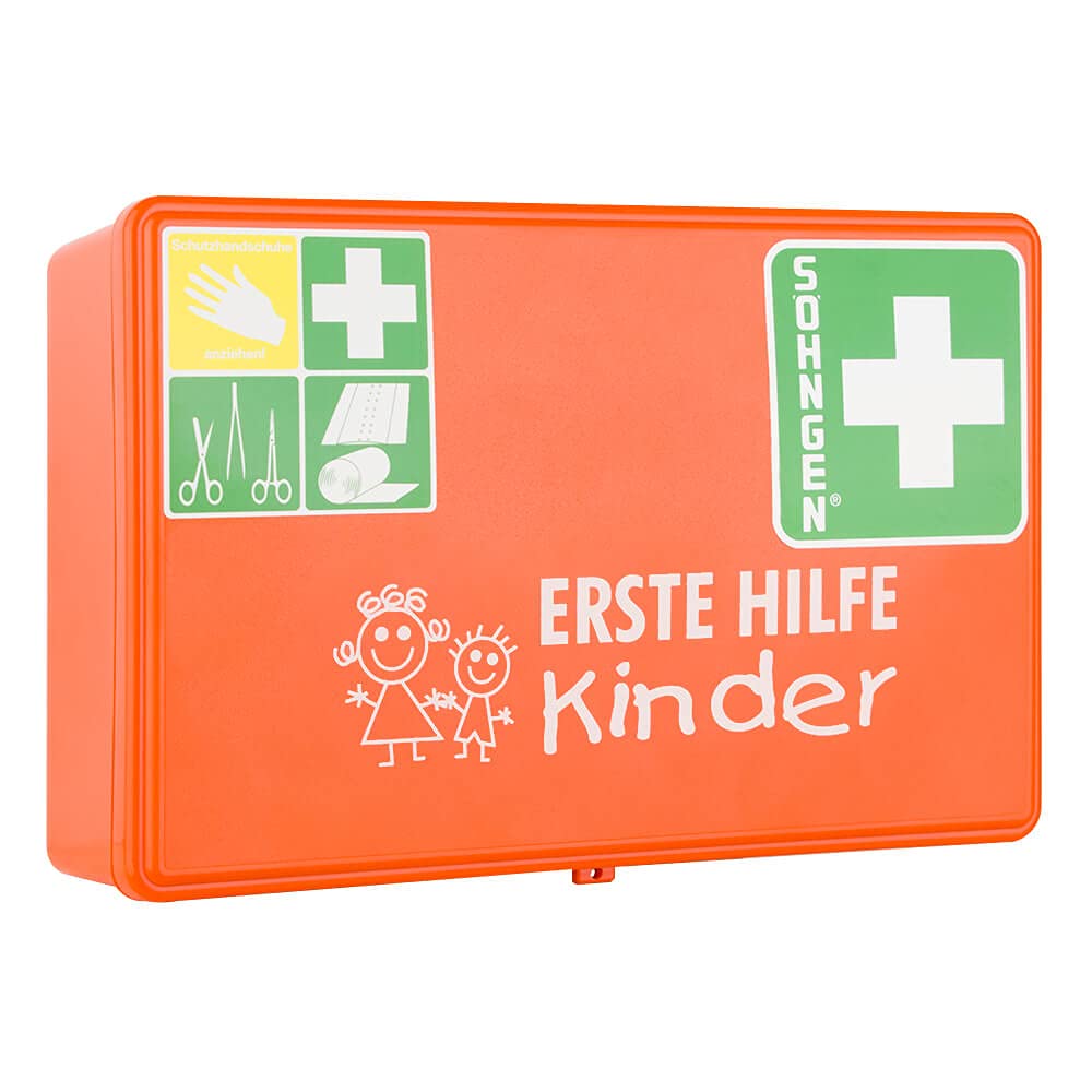 SÖHNGEN BIGPACK 5 x Erste-Hilfe-Kasten Kindergarten, Wandhalterung, DIN 13157 aus Kunststoff, Art.-Nr. 350052 | Verbandskasten | Notfallkoffer | Erste Hilfe Kasten