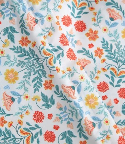 Image of Duvet Cover Queen Size Set - Extra Soft Floral Duvet Cover 90 x 90 with 2 Pillow Shams - Comfy, Breathable Floral Bedding Set - Hotel Luxury & Fade Free with Zipper Closures and Ties - Amalfi Blooms