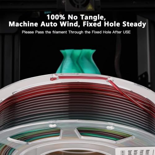 Image of AMOLEN 3D Printer Filament Bundle, PLA Filament 1.75mm Transparent Multicolor, with Light Transmission Feature,Blue Purple,Yellow Green Purple,Blue Brown,Orange Grey,200g x 4 Spools