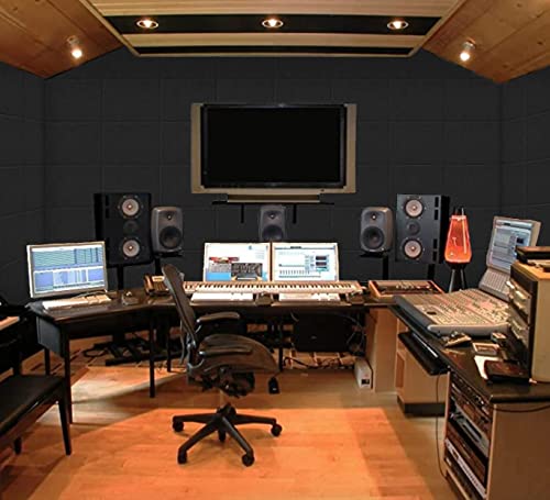 Image of ECHSORBIX PET Soundproof Acoustic Wall Panels 4 Pcs for Bedrooms, Home Theaters, Offices, Music Studios - 12 inch12 inchx0.4 inch - Easy to Install - Sound Absorbing Home Decor Wall Panels