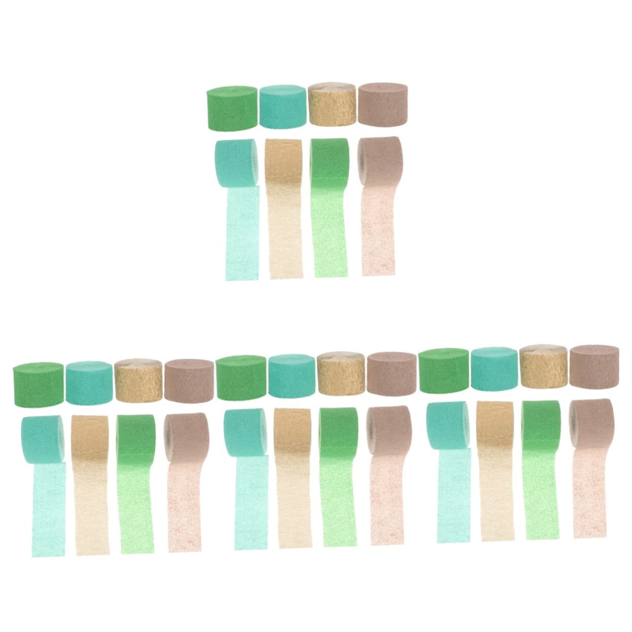 TEHAUX 32rouleaux Papier Crépon Pour Décorations De Fête Anniversaire Et Mariage Accessoires De Streamers Pour Événements Festifs
