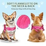 SlowTon No Pull Small Dog Harness and Leash Set, Puppy Soft Vest Harness Neck & Chest Adjustable, Reflective Lightweight Harness & Anti-Twist Pet Lead Combo for Small Medium Dogs (Fuchsia, XXS) - Image 3