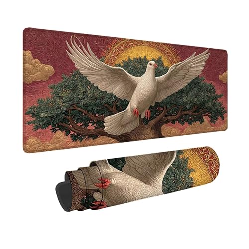 Tapis de souris bureau rose XXL 150cm pour setup gamer et espace de travail