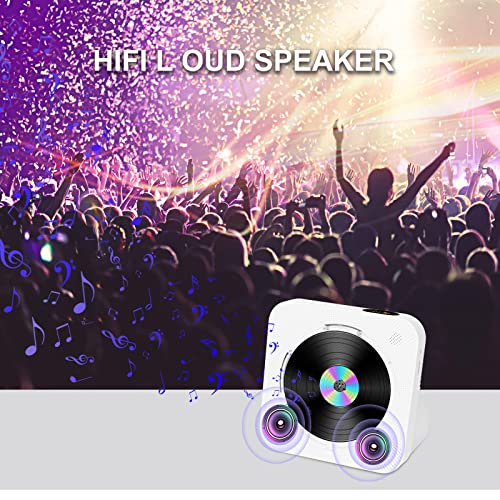 Austepax Cd Player With Bluetooth - Desktop Cd Players For Home With Lcd Screen Display Built In Hifi Speakers Support Timed Music On/Off Cd Bluetooth Fm Usb Sd Aux Protable Cd Player For Kids Gift. #TOP6