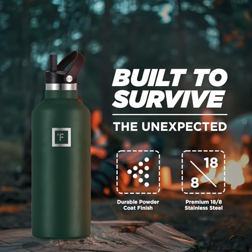 image for IRON °FLASK Camping & Hiking Hydration Canteens - 3 Lids (Narrow Stra