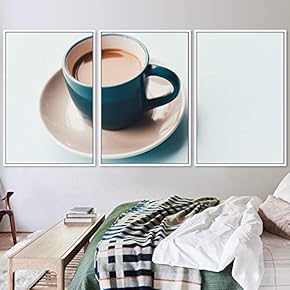signwin 3 Piece Framed Canvas Wall Art Coffee...