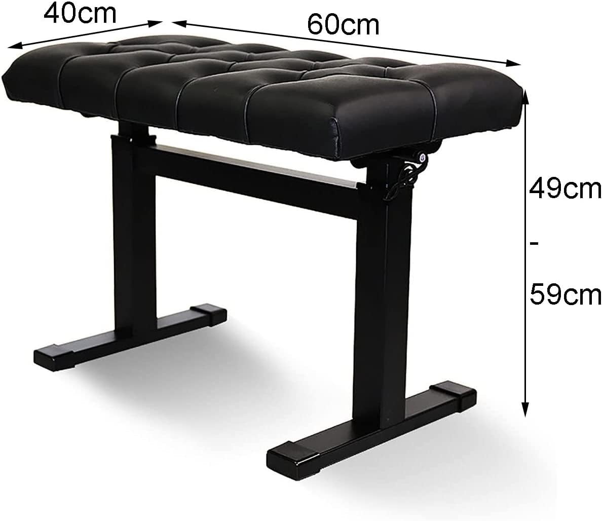 Taburete de Piano para Banquete Familiar, tocador, Banco de Piano Acolchado, taburetes para Teclado, Altura Ajustable de 10 cm, Uso doméstico y Profesional, A (A)