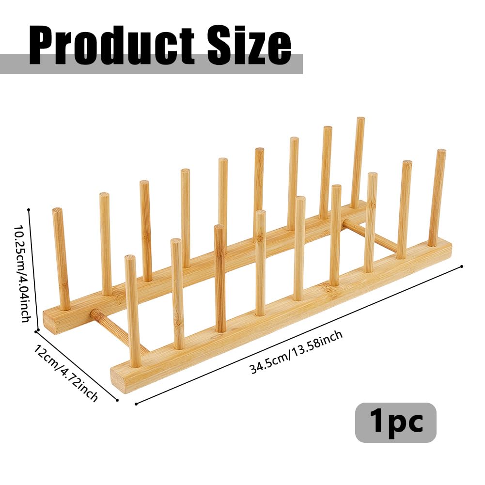 DICOSMETIC 8 Slots Wood Ruler Holder Bamoboo Quilting Ruler Storage Rack Sewing Rulers Display Stand Templates Rulers Storage Organizer for Tshirt Guides Sewing Room Accessories, 13.58x4.72x4.04 Inch