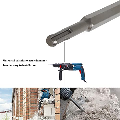 Concrete Sds Plus Chisel Bit Set High Carbon Steel Masonry Concrete Chisel Drill Bits With Point Flat Groove Chisel For Hammer Drill 5-9/10~3 In 6Pcs #TOP4