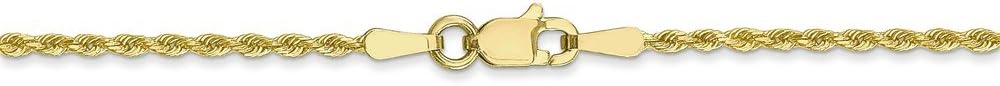 Leslie's Real 10kt Yellow Gold 1.75mm Diamond-Cut Rope Chain; 9 inch; Lobster Clasp