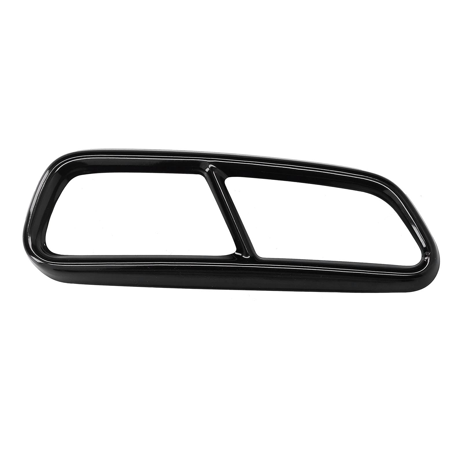Edelstahl Glänzend Schwarz Auto-Quad-Auspuffblenden-Ersatz für A6 C7 2016–2018