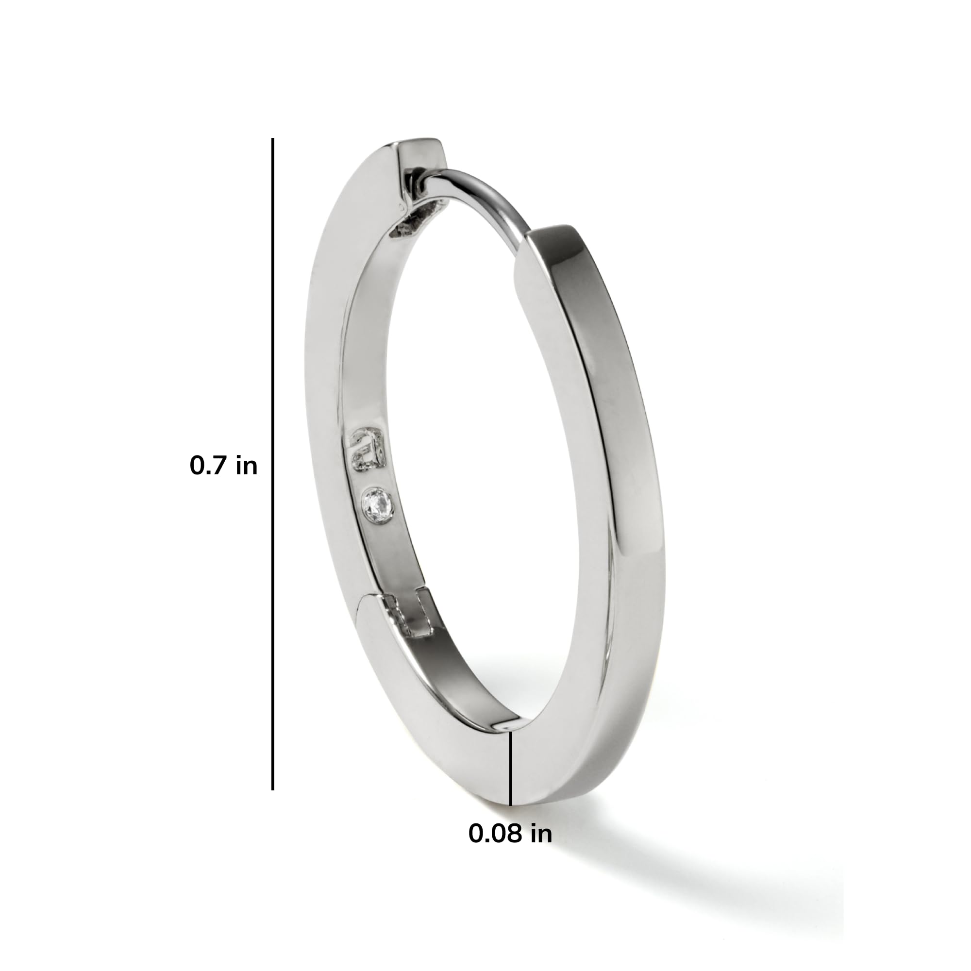 Ana Luisa Trendy Huggie Hoop Earrings for Women - 14K Gold Plated or Sterling Silver Hoop Earrings - Small, Dainty, Hypoallergenic, Water-Resistant, Tarnish-Free Hoops - Jewelry Perfect for Stacking: Silver Medium
