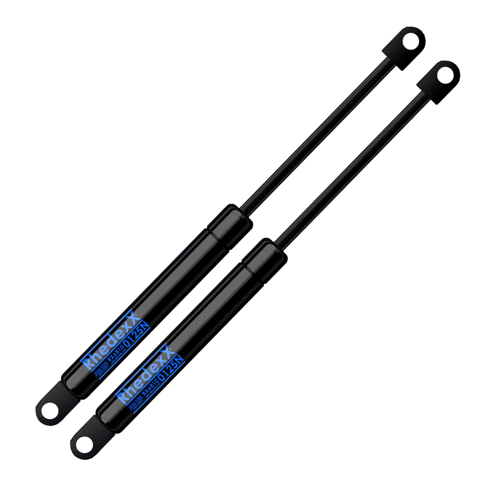 Resorte de gas de repuesto para Stabilus Lift-O-Mat 236195 125N Ikea Värde – Muelle de gas con ocular longitud 186 mm, carrera de 60 mm, Kraft-125N, RhedexX® RX6810 0125N (2 unidades)