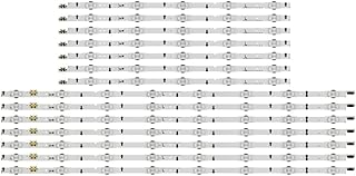 [TV Replacement Lamp] LED Backlight Strip(14) for UE60H6300 UE60J6240AK UE60H6270 UE60J6250 UE60H6250 UE60H6200 BN96-30421A 30433A 30434A BN41-02181A