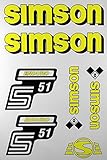  Aufkleber-Set Simson S51 Enduro gelb Seitendeckel Tank BJ-Handel