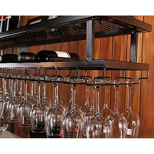 Étagère de rangement pour vin bronze 50x30 cm à suspendre