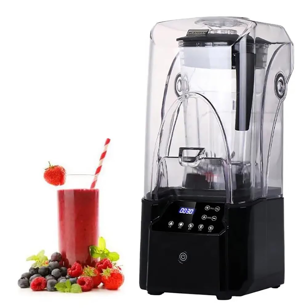 TsoLay Frullatore Commerciale Professionale, frullatore Commerciale Silenzioso da 2200 W, frullatore Elettrico da 2,2 Litri con 18.000-30.000 Giri/min, 5 preimpostazioni per tè al Latte da Cucina