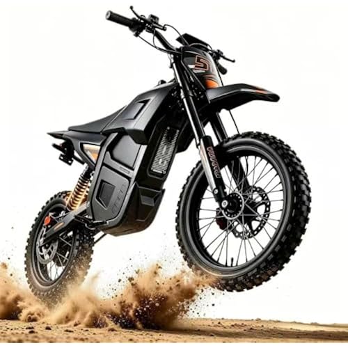 Electric Dirt Bike for Teens, 2000W Powerful Motorcycle with 48V 20AH Lithium Battery, 14"/12" Fat Tire Off-Road and 3 Speed Modes EBike Fit Age 13+, Black