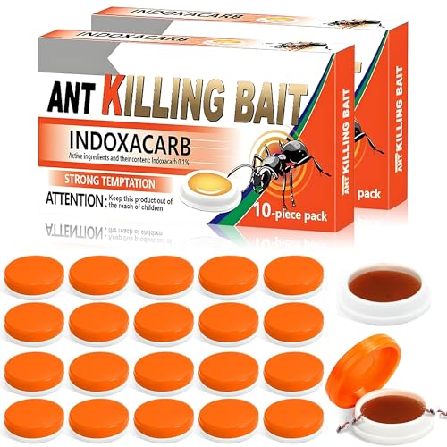 20 Pcs Ameisenköderdose,Ameisenköder,Ungiftige Klebefalle zur Überwachung von Ameisen – Geruchslos, sicher für Kinder & Haustiere