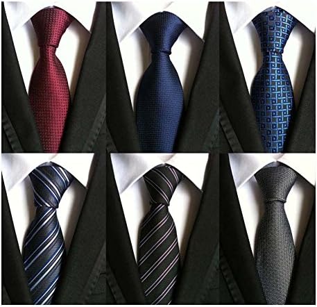 WeiShang Lot 6 PCS Classic Men's Silk Tie Necktie Woven JACQUARD Neck Ties