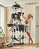 Feandrea Cat Tree, 81.1-Inch Large Cat Tower with 13 Scratching Posts, 2 Perches, 2 Caves, Basket, Hammock, Pompoms, Multi-Level Plush Cat Condo for Indoor Cats, Smoky Gray UPCT190G01 #1