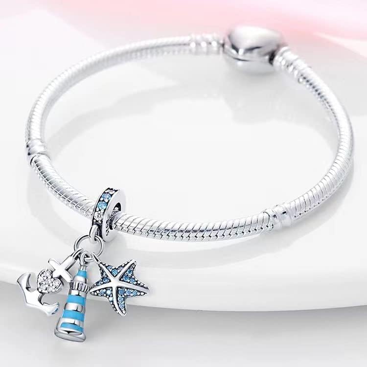 MICOO 925 Sterling Silver Charms for Bracelets and Necklaces,Evil Eye Dangle Pendants Butterfly Charms Mother's Day Gifts, Fashion Bead Charms Jewlery Gift for Women - Image 2