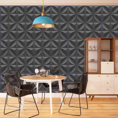 Image of Kayra Decor PVC Wall Panel Butterfly Design Grey Pine Wood Color 19.7 inch x 19.7 inch (Pack of 18) - Covers 48.51 Sq. Ft.