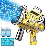 Bubble Guns Bubbles Maker Blower Machine Blaster,80 Holes Automatic Engineer Toys for Kids Toddlers,