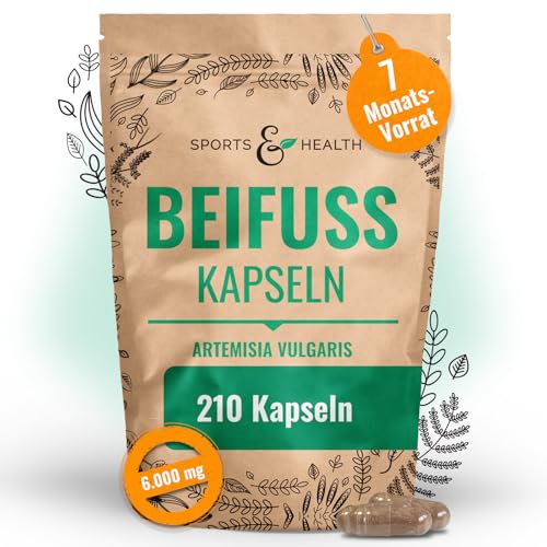 210 Beifuss Kapseln hochdosiert 6000mg pro Kapsel Artemisia Vulgaris Beifuß Kraut