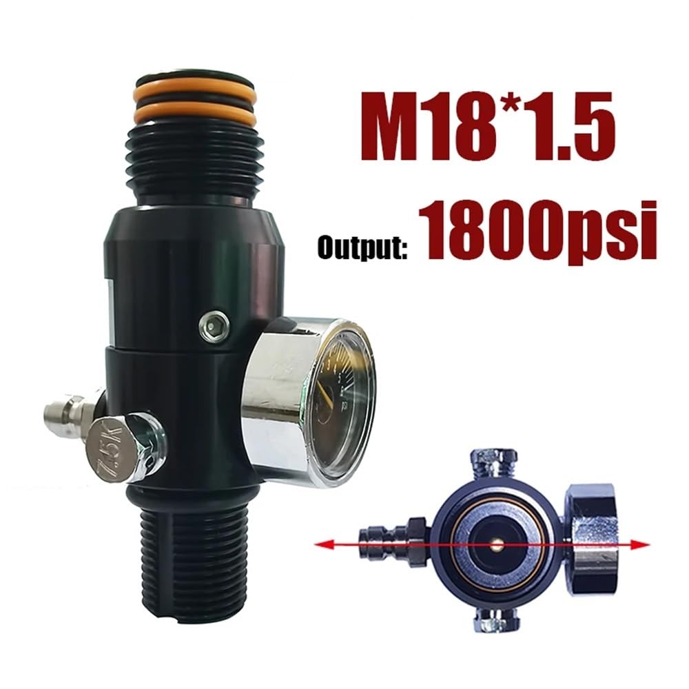 HPA – régulateur d'air, accessoires, Valve de CO2 comprimé, cylindre d'oxygène et d'azote, bouteille de réservoir, entrée 4500psi, sortie 800psi à 3000ps(M18 1800psi)