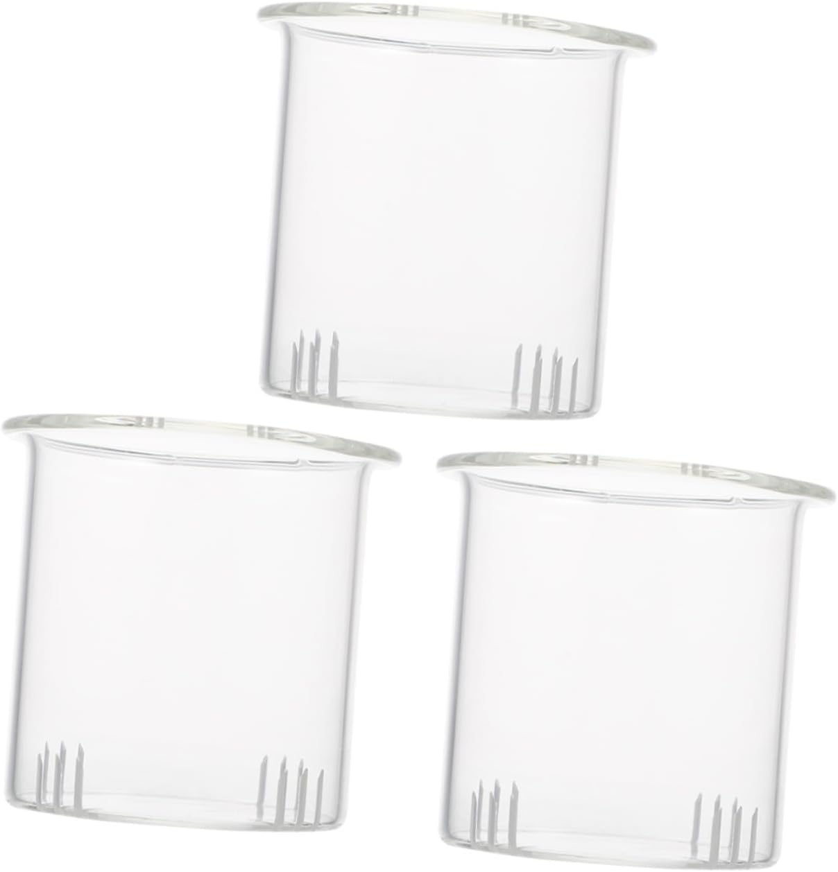 3pcs Glass Tea Infuser Strainers Set for Loose Leaf Tea Removable Filter for 1000ml Teapot Replacement for Home Brewing